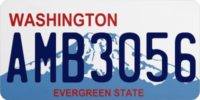 WA license plate AMB3056