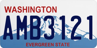 WA license plate AMB3121
