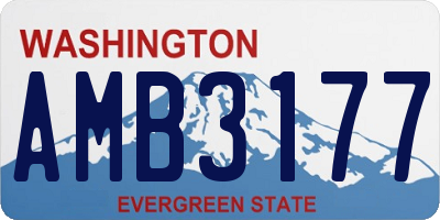 WA license plate AMB3177