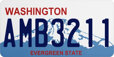 WA license plate AMB3211