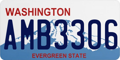 WA license plate AMB3306