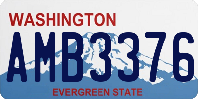 WA license plate AMB3376