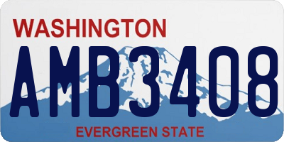 WA license plate AMB3408