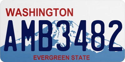 WA license plate AMB3482