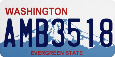 WA license plate AMB3518