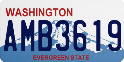 WA license plate AMB3619