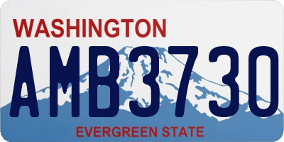 WA license plate AMB3730