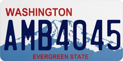 WA license plate AMB4045