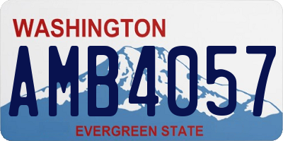 WA license plate AMB4057