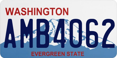 WA license plate AMB4062