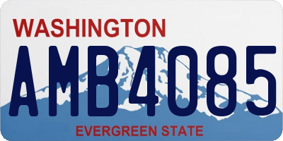 WA license plate AMB4085