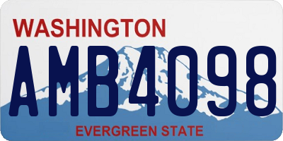 WA license plate AMB4098