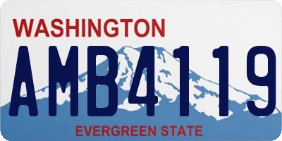 WA license plate AMB4119