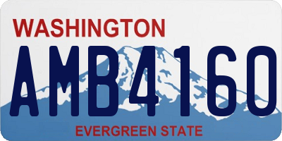 WA license plate AMB4160