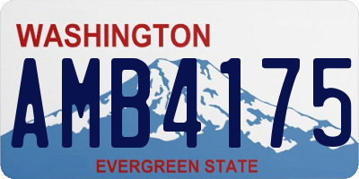 WA license plate AMB4175
