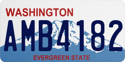 WA license plate AMB4182
