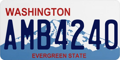 WA license plate AMB4240