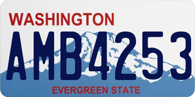 WA license plate AMB4253