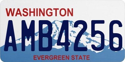 WA license plate AMB4256
