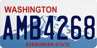 WA license plate AMB4268
