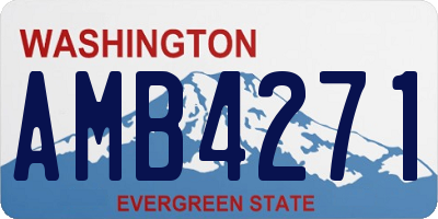 WA license plate AMB4271