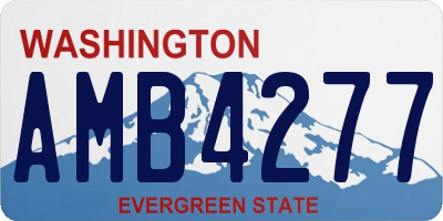 WA license plate AMB4277