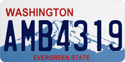 WA license plate AMB4319