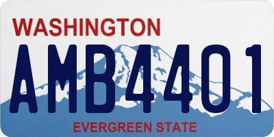 WA license plate AMB4401