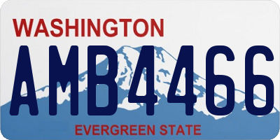 WA license plate AMB4466