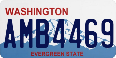 WA license plate AMB4469