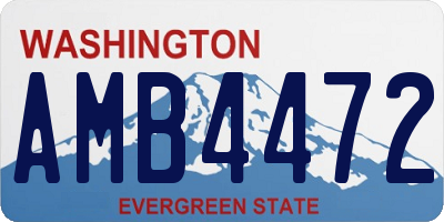 WA license plate AMB4472