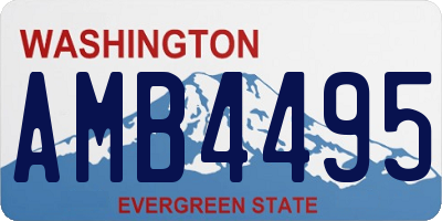 WA license plate AMB4495
