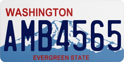 WA license plate AMB4565