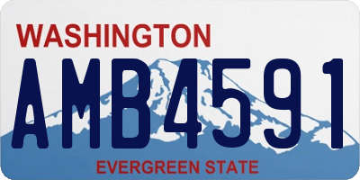 WA license plate AMB4591