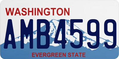 WA license plate AMB4599