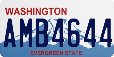 WA license plate AMB4644