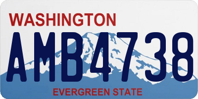 WA license plate AMB4738
