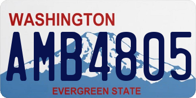 WA license plate AMB4805