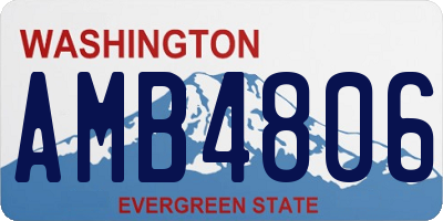 WA license plate AMB4806
