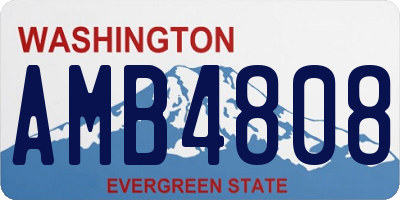 WA license plate AMB4808