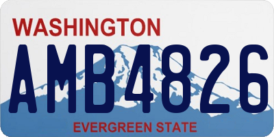 WA license plate AMB4826