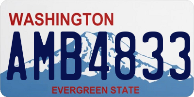 WA license plate AMB4833
