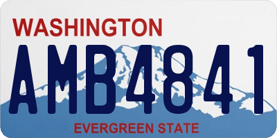 WA license plate AMB4841