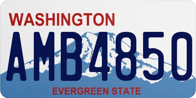 WA license plate AMB4850