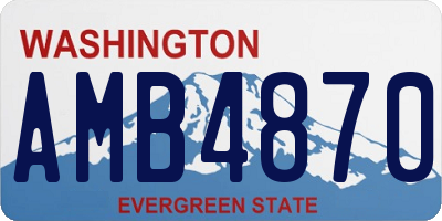 WA license plate AMB4870