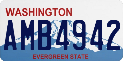 WA license plate AMB4942