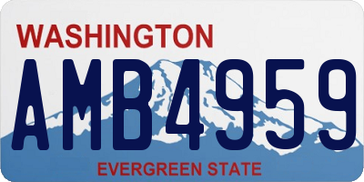 WA license plate AMB4959