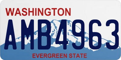WA license plate AMB4963