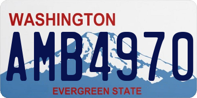 WA license plate AMB4970
