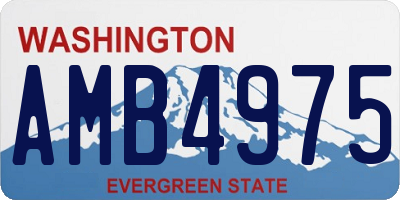 WA license plate AMB4975